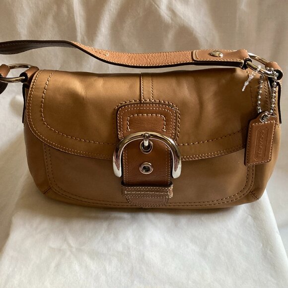 Coach Handbags - COACH Soho Front Flap Shoulder Bag Y2K - F13105 - Tan